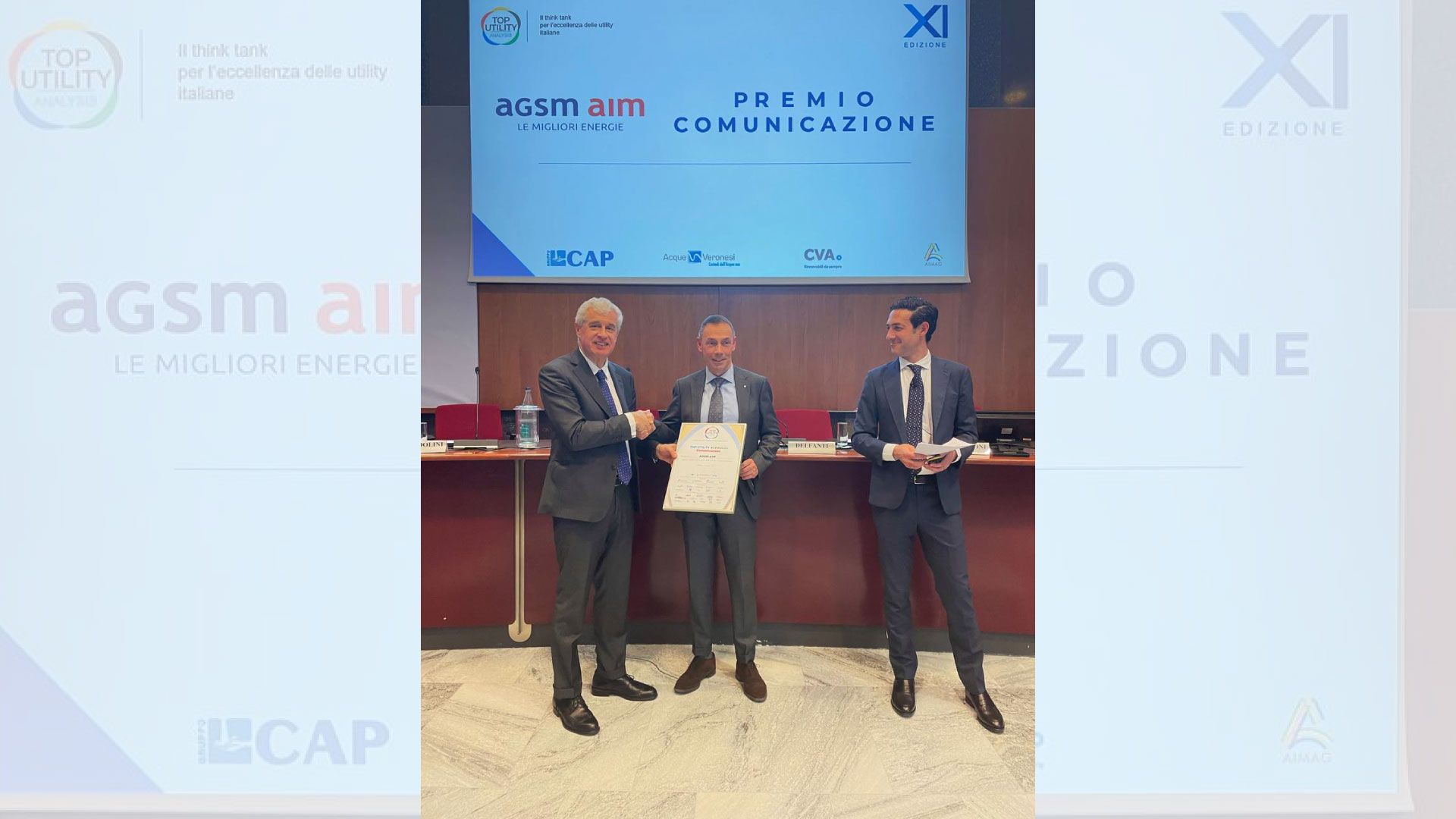 Consegna premio Top Utility Comunicazione